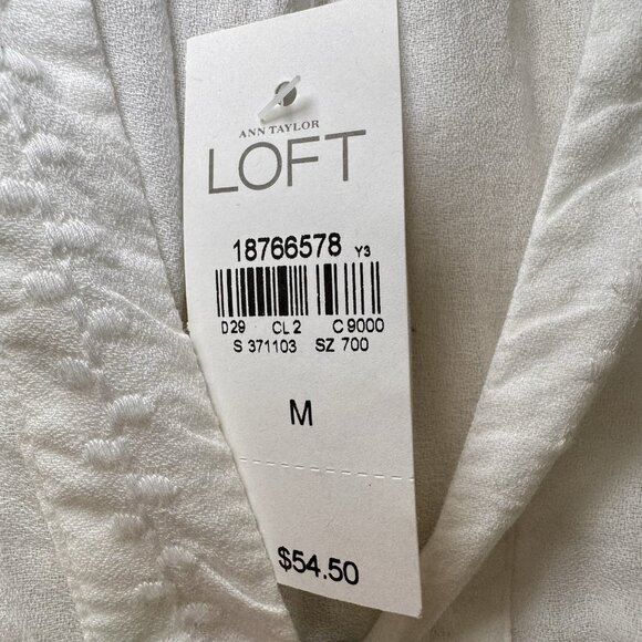 LOFT Top Womens Medium Embroidered Boho Coquette 90s Y2K V Neck Lightweight - Picture 5 of 8